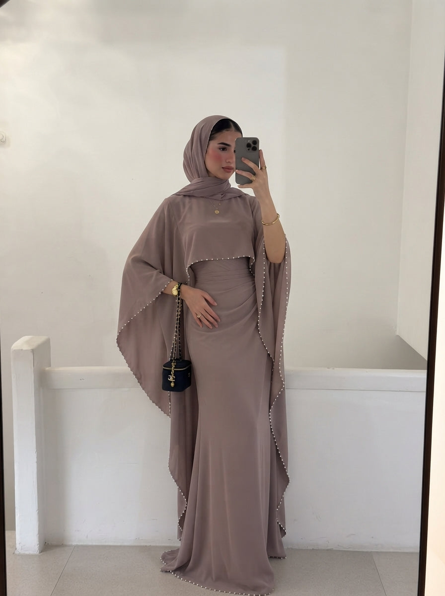 Perlensaum-Abaya