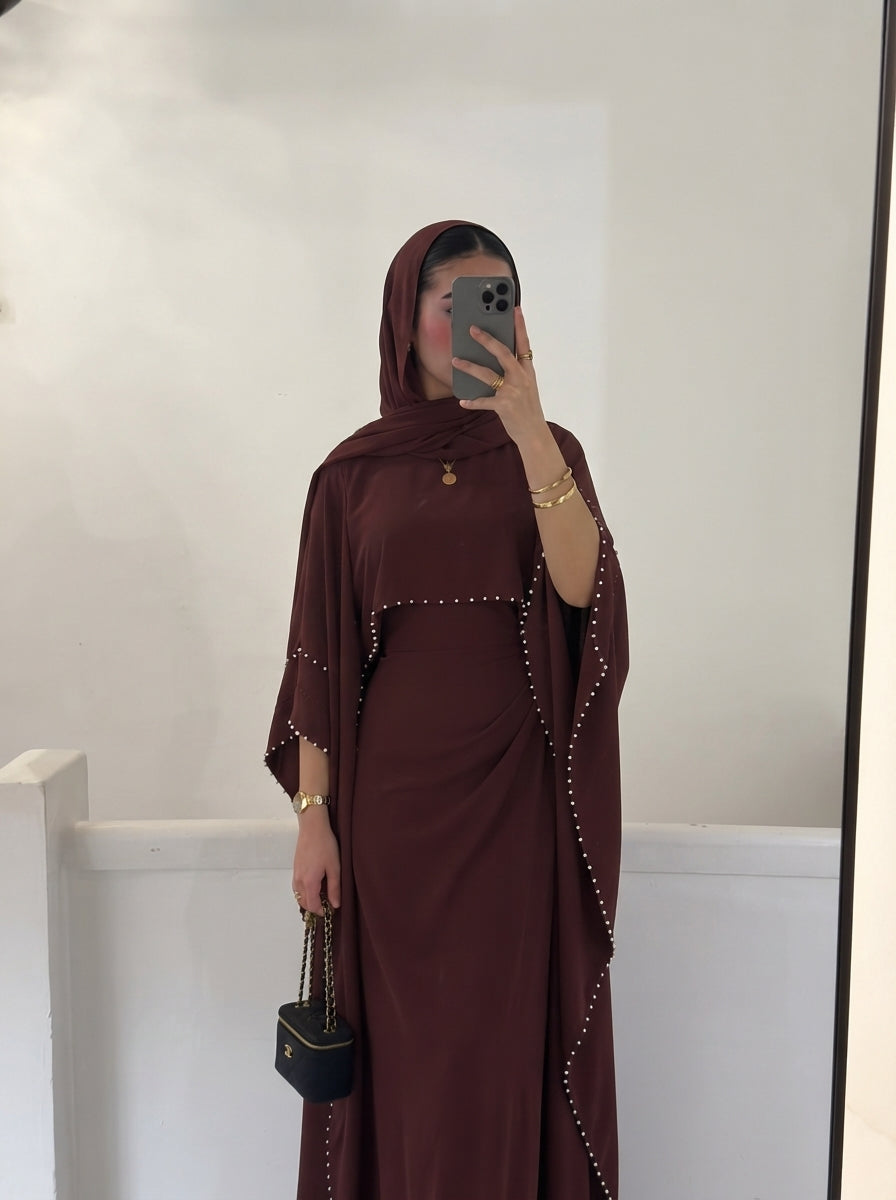 Perlensaum-Abaya