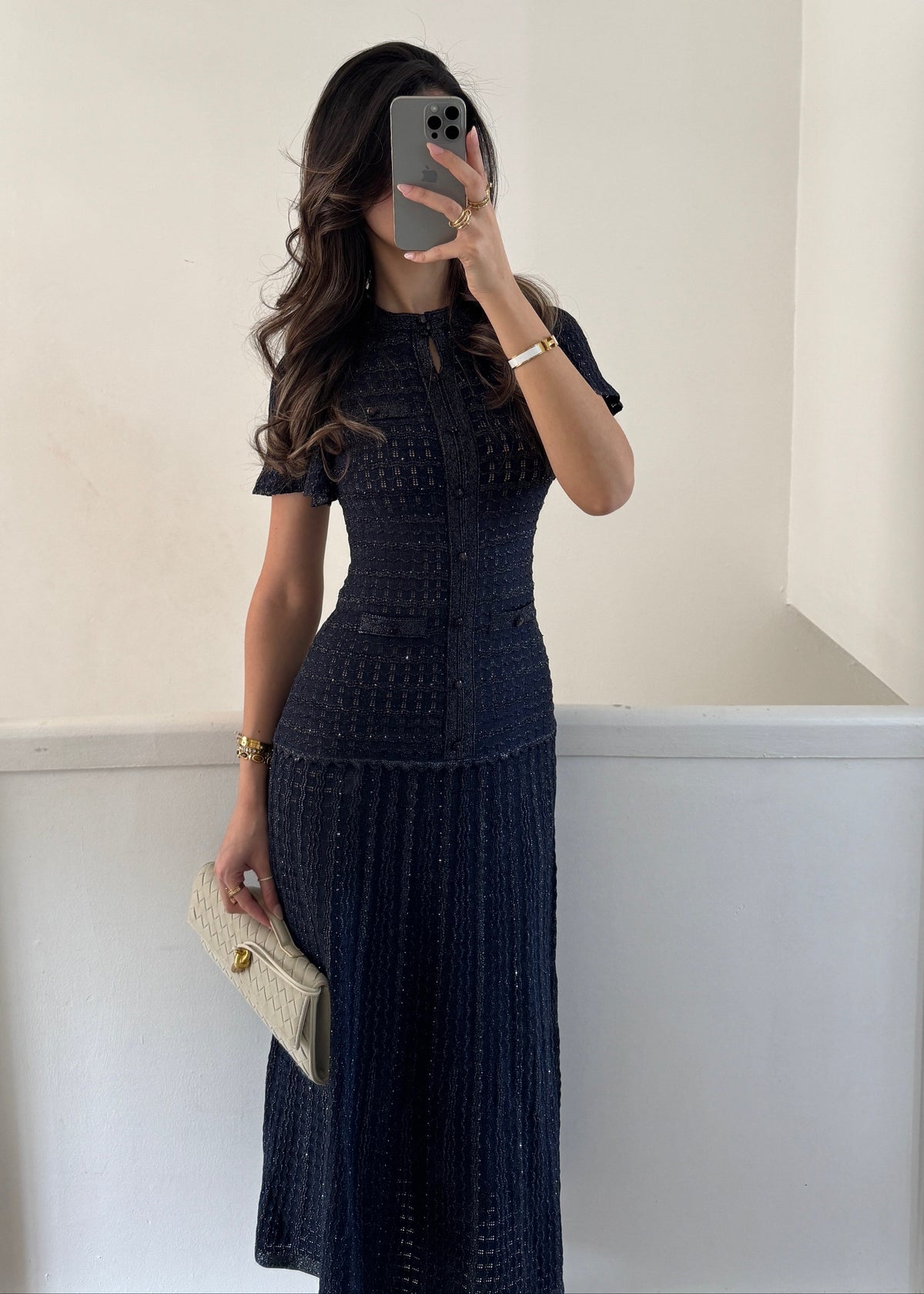 Almaz Strickkleid – Navy