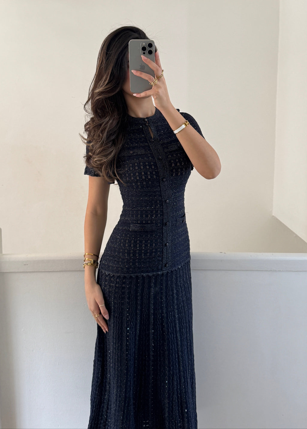Almaz Strickkleid – Navy