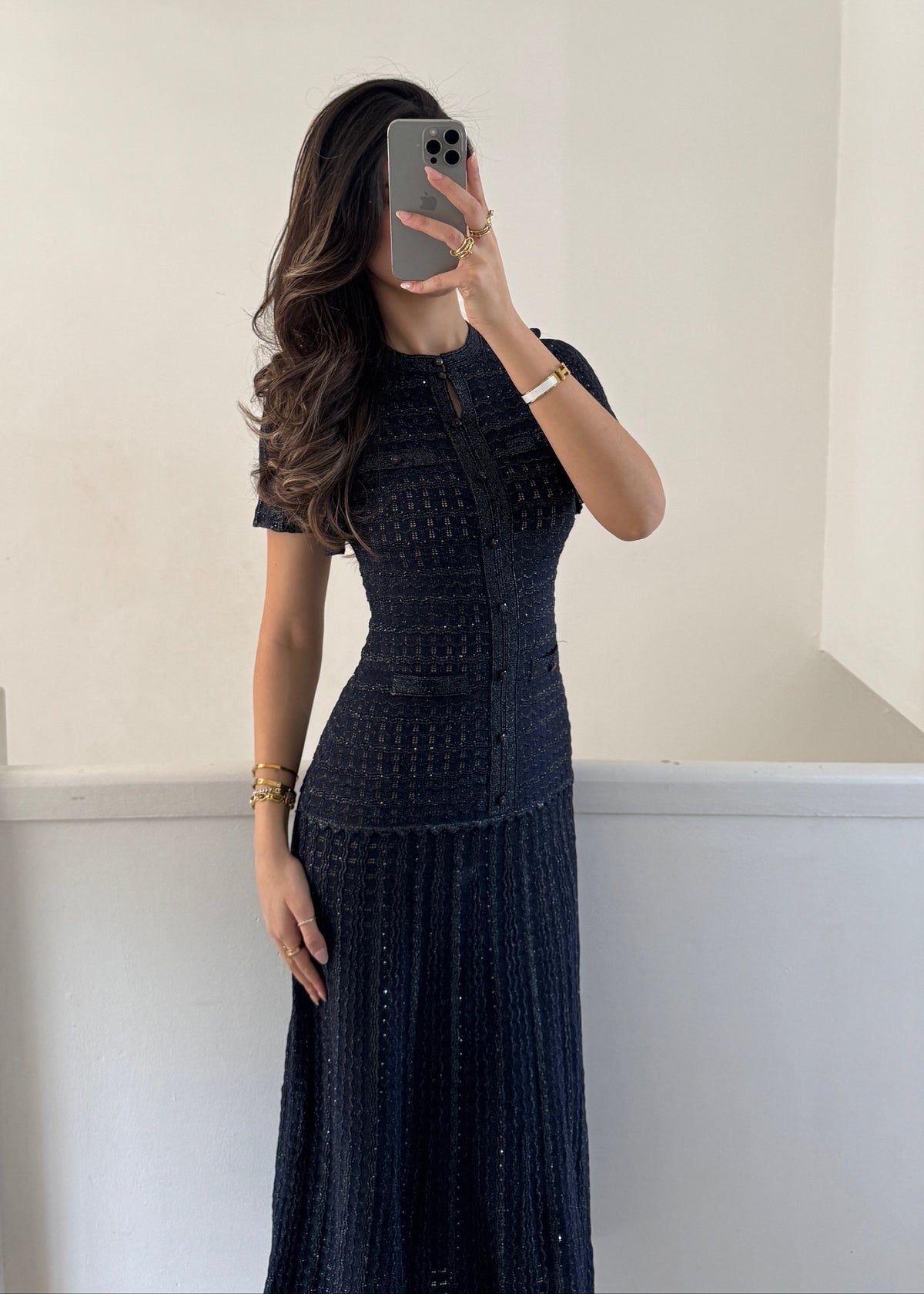 Almaz Strickkleid – Navy