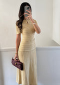 Almaz Strickkleid – Beige